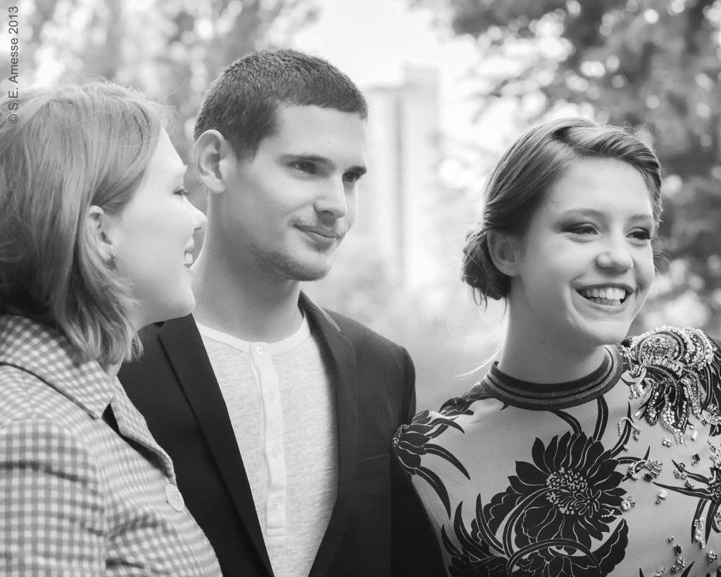 De gauche à droite: Léa Seydoux, Jérémie Laheurte, Adèle Exarchopoulos